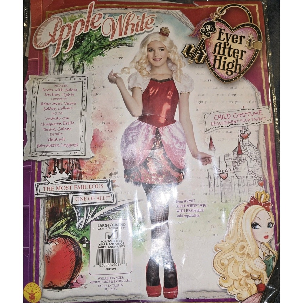 Rubies Ever After High Apple White‎ Childrens Costume (Large, Ages 8-10)